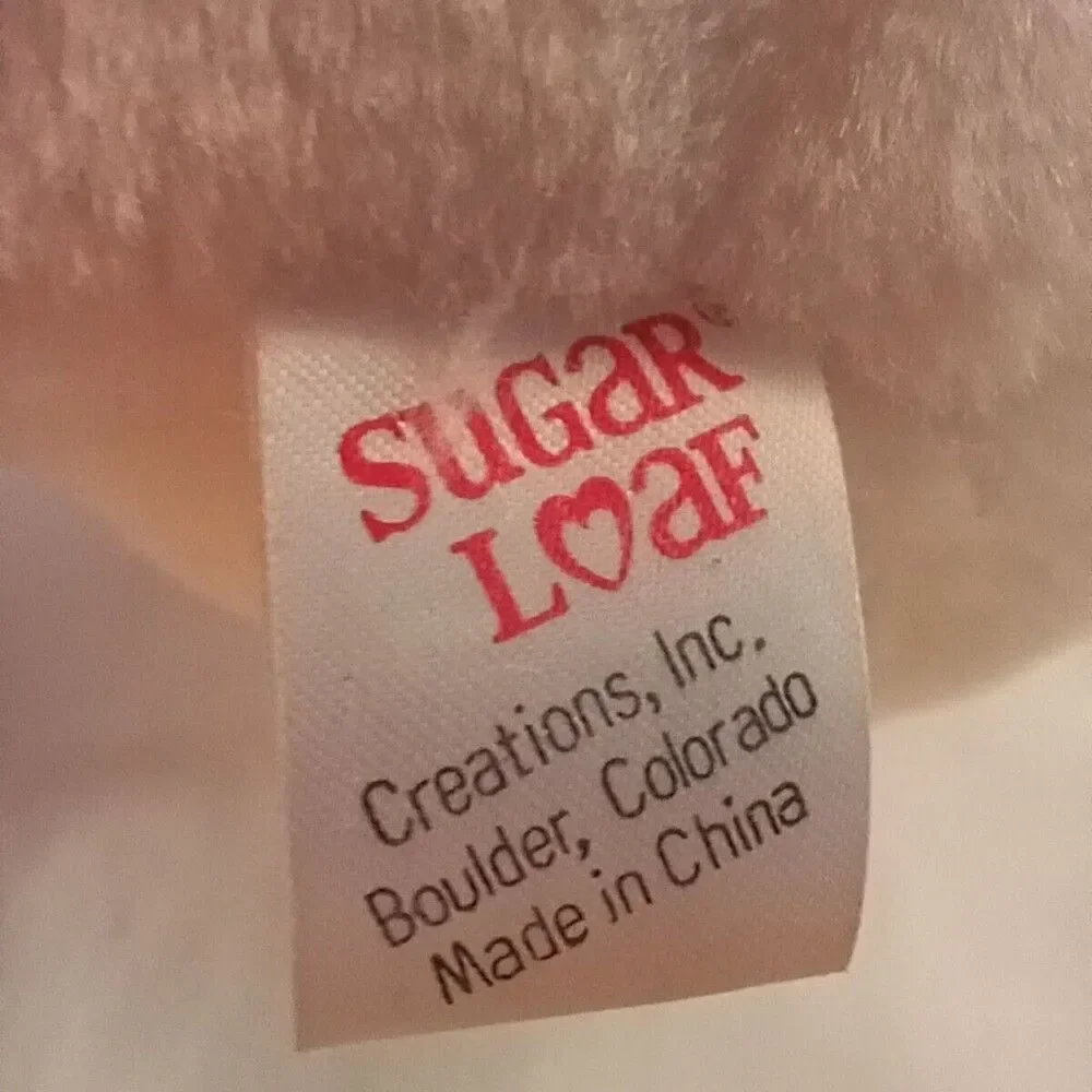 Sugar Loaf Teddy Bear Multi-Colored Pastel Sitting 1997 Boulder Co Vintage Plush